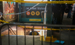 Law enforcement officers at the scene of a shooting at the 36th Street subway station in t...