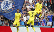  Chelsea's Mason Mount celebrates his goal during FA Cup Semi-Final between Crystal Palace...