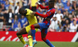  Chelsea's Antonio Rudiger tussle with Crystal Palace's Wilfried Zaha during FA Cup Semi-F...