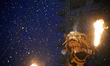 Long-Ma under false snow. A robot, a mare-dragon called Long-Ma, created by Francois de la...