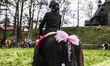 A traditional horse riding procession on Easter Monday in Zernica, near Gliwice, Poland, A...