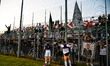 US Alessandria salutes the supporters at the end of the Serie B Football match between AS...