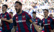  Jose Luis Morales of Levante UD celebrate after scoring the 1-1 goal with his teammate...