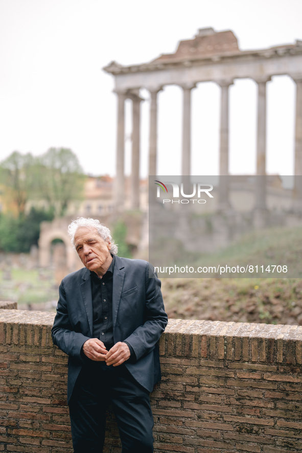  Director Abel Ferrara attends the reading of Gabriele Tinti's poems at Foro Romano on April 19, 2022 in Rome, Italy.  by Luca Carlino/NurPhoto