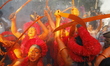 Last day of the bangle month the people of Munshiganj district Bangladesh do a warship of...