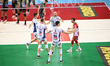 Itas Trentino players during the Volleyball Italian Serie A Men Superleague Championship P...