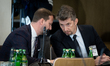 Maciej Sosnowski (trade union representative) during the parliamentary commission for air...