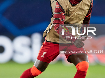 Naby Keita of Liverpool FC in action prior to the UEFA Champions League Semifinal Leg Two match between Villarreal CF and Liverpool FC at Es...