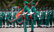 Army seen on parade during Nigeria's 55th independence anniversary in Abuja on 1st October...