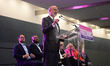 PA Governor Tom Wolf speaks on stage during the Democrats Defends Choice Rally to protest...