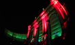  BRUSSELS, Oct. 2, 2015 () -- Photo taken on Oct. 1, 2015 shows a light projection on the...