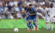 Marco Pajac (Brescia Calcio) scores the equaliser with a penalty kick during the Italian s...