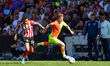 Jack Colback of Nottingham Forest battles with Daniel Johnson of Sheffield United during...