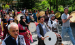 Kurdish musicians and dancers, for the first day of the first Kurdish cultural festival in...