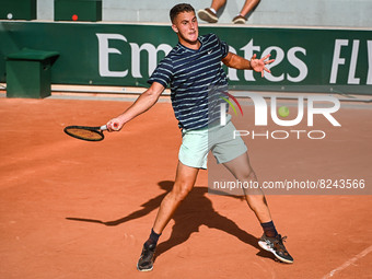Sean CUENIN of France during the Qualifying Day one of Roland-Garros 2022, French Open 2022, Grand Slam tennis tournament on May 16, 2022 at...