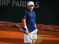 Clement TABUR of France during the Qualifying Day one of Roland-Garros 2022, French Open 2022, Grand Slam tennis tournament on May 16, 2022...