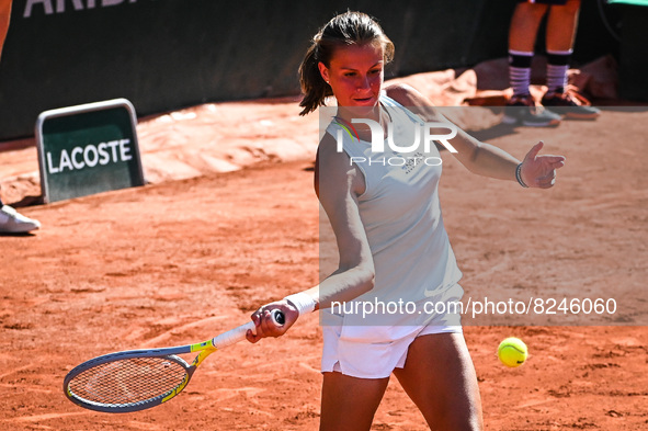 Selena JANICIJEVIC of France during the Qualifying Day two of Roland-Garros 2022, French Open 2022, Grand Slam tennis tournament on May 17,...