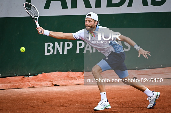 Hugo GRENIER of France during the Qualifying Day two of Roland-Garros 2022, French Open 2022, Grand Slam tennis tournament on May 17, 2022 a...