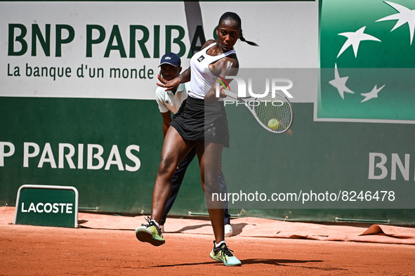 Oceane BABEL of France during the Qualifying Day two of Roland-Garros 2022, French Open 2022, Grand Slam tennis tournament on May 17, 2022 a...