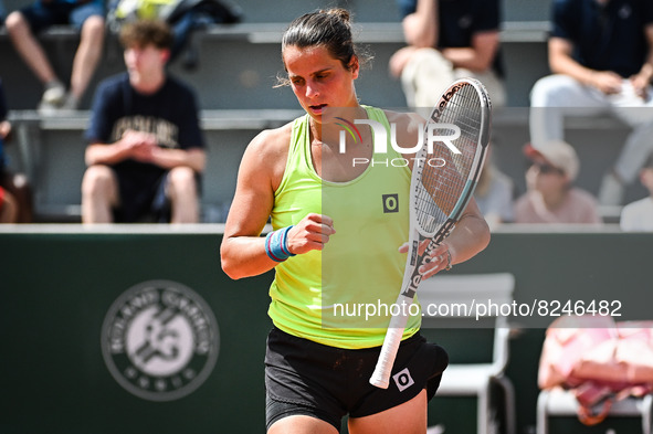 Alice RAME of France celebrates his point during the Qualifying Day two of Roland-Garros 2022, French Open 2022, Grand Slam tennis tournamen...