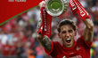 Liverpool's Diogo Jota left the Trophy  FA Cup Final between Chelsea and Liverpool at Wemb...