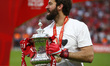 Liverpool's Alisson Becker left  the FA Cup after their sides 6-5 penalty shoot-out after...