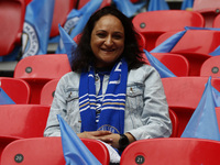 LONDON, ENGLAND - MAY 15:Chelsea Fans before  Women's FA Cup Final between Chelsea Women and Manchester City Women  at Wembley Stadium , Lon...