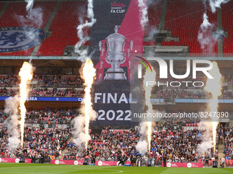Flares before kick off during Women's FA Cup Final between Chelsea Women and Manchester City Women  at Wembley Stadium , London, UK 15th May...