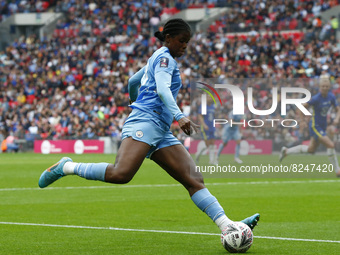 LONDON, ENGLAND - MAY 15:Khadija Shaw of Manchester City WFC during Women's FA Cup Final between Chelsea Women and Manchester City Women  at...