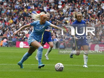 LONDON, ENGLAND - MAY 15:Chloe Kelly of Manchester City WFC during Women's FA Cup Final between Chelsea Women and Manchester City Women  at...