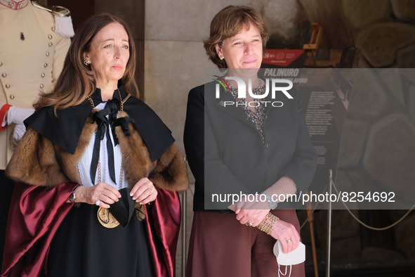 from left Daniela Mapelli (rector of the University of Padua) and Maria Cristina Messa (minister of university and research) during the cere...