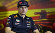 VERSTAPPEN Max (ned), Red Bull Racing RB18, portrait, press conference during the Formula...