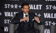 Actor Eugenio Derbez gesticulates while speak during   The Valet film press conference at...