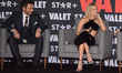 Actress Samara Weaving and Eugenio Derbez  speak during   The Valet film press conference...