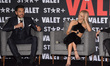 Actress Samara Weaving and Eugenio Derbez  speak during   The Valet film press conference...