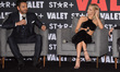Actress Samara Weaving and Eugenio Derbez  speak during   The Valet film press conference...