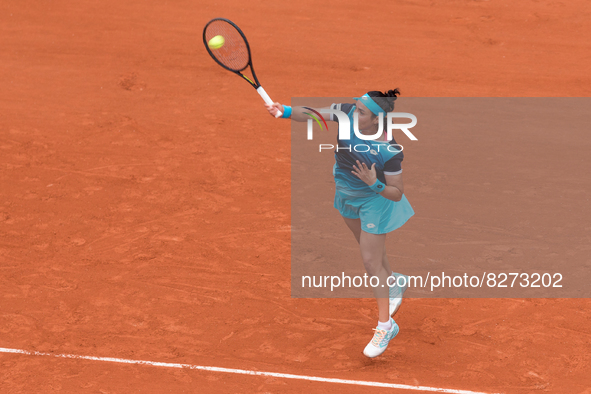 Ons Jabeur (TUN) on day one of the Roland-Garros Open tennis tournament in Paris on May 22, 2022.  