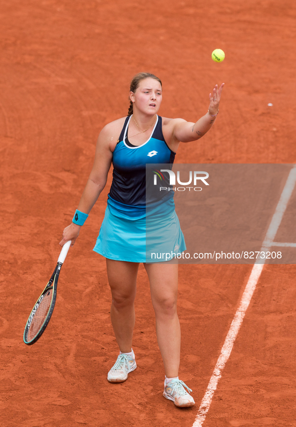 Jule Niemeier (GER) on day one of the Roland-Garros Open tennis tournament in Paris on May 22, 2022.  