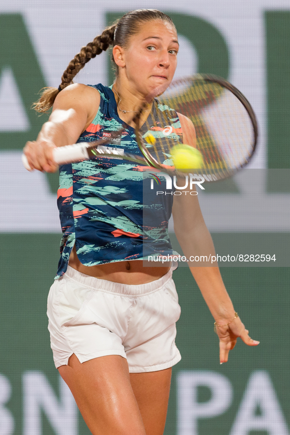 Diane Parry (FRA) during the day two of he Roland-Garros Open tennis tournament in Paris, France, on May 23, 2022. 