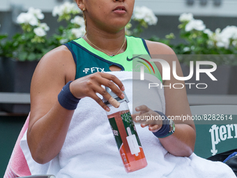 Naomi Osaka (JPN) during the day two of he Roland-Garros Open tennis tournament in Paris, France, on May 23, 2022. (