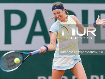 Victoria Azarenka (BLR) during the day two of he Roland-Garros Open tennis tournament in Paris, France, on May 23, 2022. (