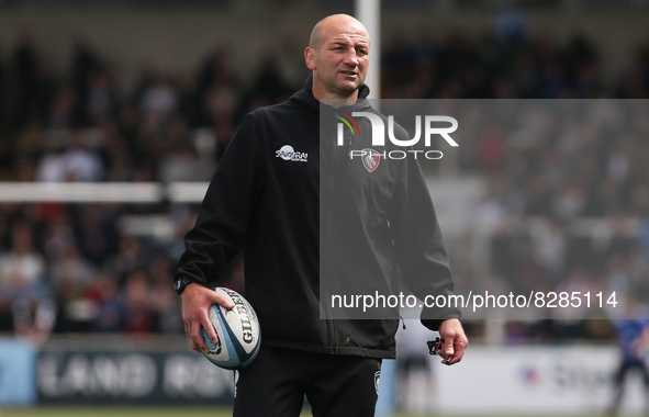 Leicester Tigers's Head Coach Steve Borthwick  during the Gallagher Premiership match between Newcastle Falcons and Leicester Tigers at King...