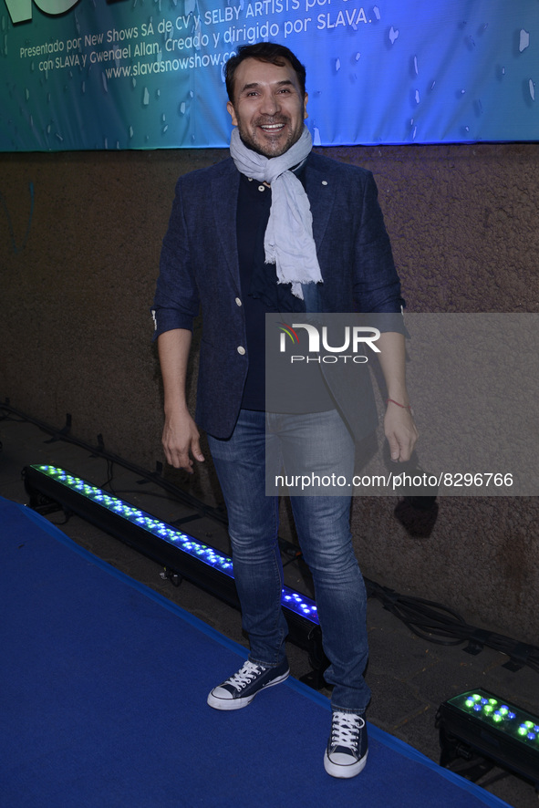 Luis Manuel Avila attends at blue carpet of the circus theater Slava's Snowshow at Teatro San Rafael. On May 25, 2022 in Mexico City, Mexico...