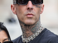 Travis Barker is seen at Piazza Duomo on May 26, 2022 in Milan, Italy (