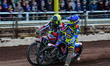  Stefan Nielsen  loses control and collides with Tom Brennan  (Yellow) with Kyle Howarth...
