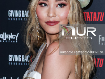TV personality Jarry Lee arrives at the Los Angeles Premiere Of TaTaTu's 'Giving Back Generation' Seasons 2 And 3 held at The London Hotel W...