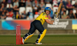Liam Trevaskis of Durham bats during the Charlotte Edwards Cup match between Northern Diam...