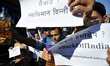 Nepalese social media Twitteratis rally in front of the Indian Embassy at Lainchaur, Kathm...