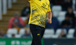 Andrew Tye of Durham celebrates taking a wicket during the Charlotte Edwards Cup match bet...