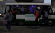 Public transport users were affected after concessioned transport workers in Mexico City b...